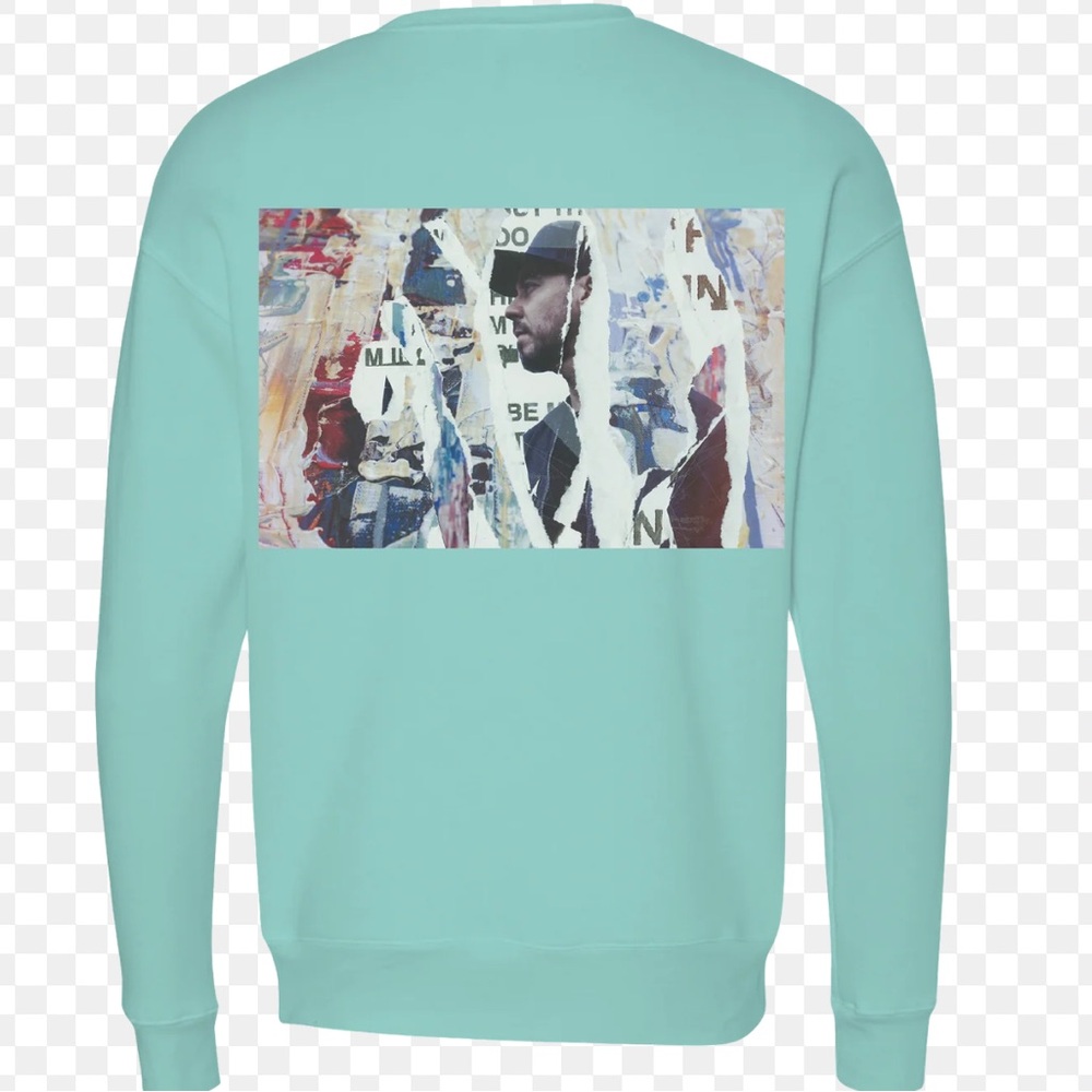 MIKE SHINODA DISRUPTED PULLOVER CREWNECK sweatshirt large